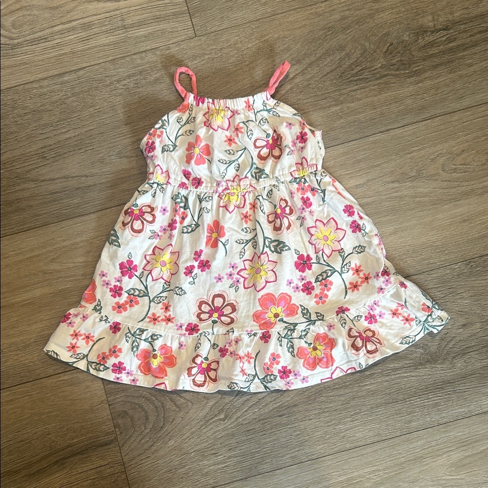 Carter's Floral Dress‎ with Pink and Yellow Accents Size 24 months